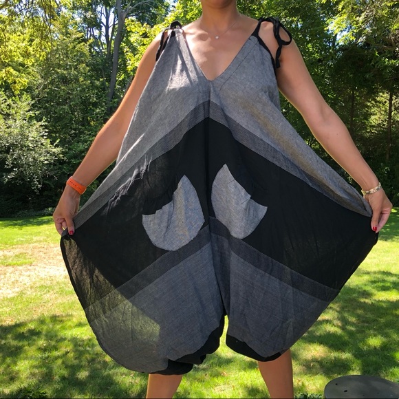 Easy Living OSFA crop pant black/grey jumpsuit - Picture 6 of 12